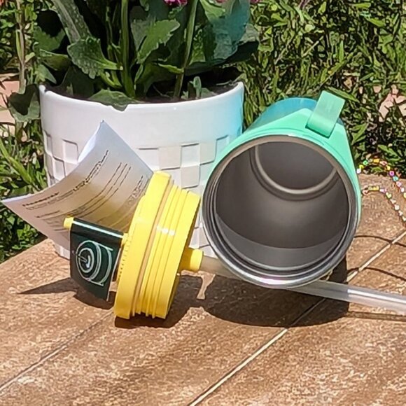 NWT Starbucks Summer 2025 Ocean Green Blue SS Carry Loop Leak Proof Tumbler - Picture 5 of 8